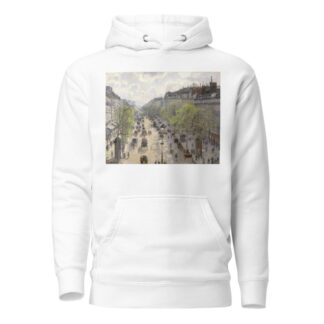 Boulevard Montmartre, Spring by Camille Pissarro Hoodie