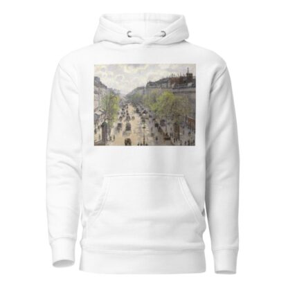 Boulevard Montmartre, Spring by Camille Pissarro Hoodie