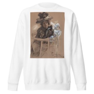 Seated Lady with Elegant Hat by Joseph Christian Leyendecker Sweatshirt