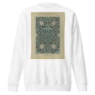 Les principaux ornaments des tissus jusqu’au XIXme siècle Pl.38 by Friedrich Fischbach Sweatshirt