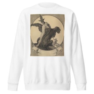 Study for a Bookplate with St. George Rescuing a Maiden from a Dragon by Franz von Bayros Sweatshirt