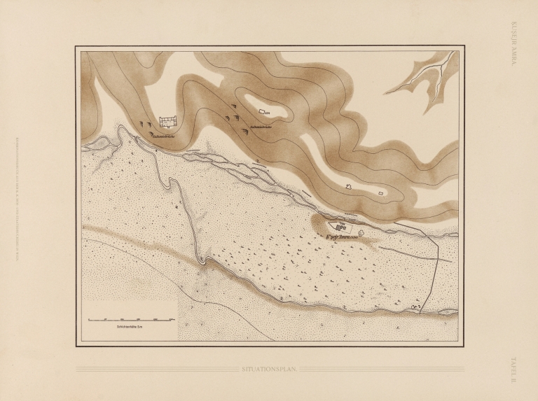 Ḳuṣejr ʻAmra; mit einer Karte von Arabia Petraea Pl.02 by Kaiserliche Akademie der Wissenschaften