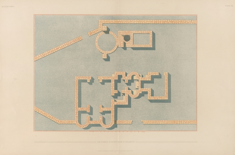 Ḳuṣejr ʻAmra; mit einer Karte von Arabia Petraea Pl.03 by Kaiserliche Akademie der Wissenschaften
