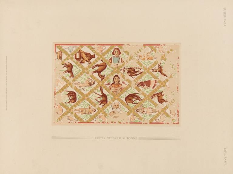 Ḳuṣejr ʻAmra; mit einer Karte von Arabia Petraea Pl.34 by Kaiserliche Akademie der Wissenschaften