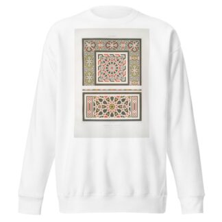 Mosquée d’El-Bordeyny; détails de mosaïques murales by Émile Prisse d'Avennes Sweatshirt