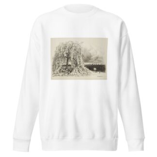 The plum tree. Who gets here first by William Henry Walker Sweatshirt
