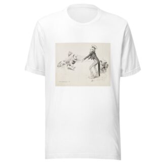 Uncle Sam holds out his arms to William Jennings Bryan to offer him a cow representing a second term. by William Henry Walker T-Shirt