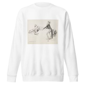 Uncle Sam holds out his arms to William Jennings Bryan to offer him a cow representing a second term. by William Henry Walker Sweatshirt