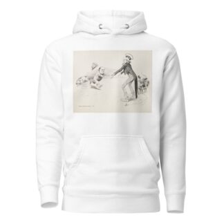 Uncle Sam holds out his arms to William Jennings Bryan to offer him a cow representing a second term. by William Henry Walker Hoodie