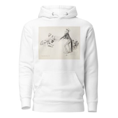 Uncle Sam holds out his arms to William Jennings Bryan to offer him a cow representing a second term. by William Henry Walker Hoodie