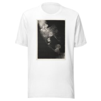 First a Pool of Water, Then a Prostitute, the Corner of a Temple, a Soldier’s Face, a Chariot with Two White, Rearing Horses by Odilon Redon T-Shirt