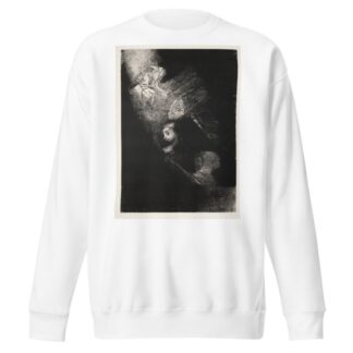 First a Pool of Water, Then a Prostitute, the Corner of a Temple, a Soldier’s Face, a Chariot with Two White, Rearing Horses by Odilon Redon Sweatshirt