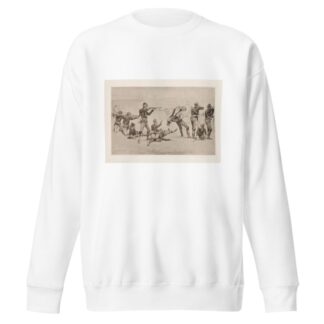 The opening of the fight at Wounded Knee by Frederic Remington Sweatshirt