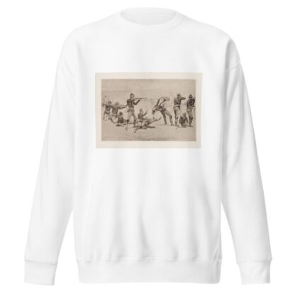 The opening of the fight at Wounded Knee by Frederic Remington Sweatshirt