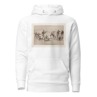 The opening of the fight at Wounded Knee by Frederic Remington Hoodie