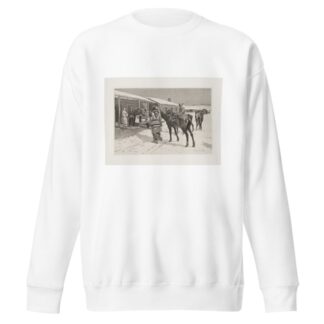 White man’s Big Sunday–Indian visitors on Thanksgiving Day by Frederic Remington Sweatshirt