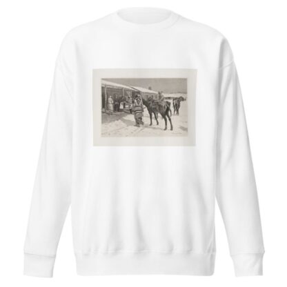 White man’s Big Sunday–Indian visitors on Thanksgiving Day by Frederic Remington Sweatshirt
