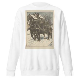En hiver by Constant Eugène de Busschere Sweatshirt