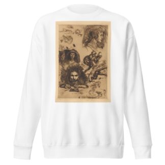 Probedruck mit Köpfen und Figuren by Albert Welti Sweatshirt