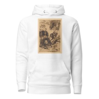 Probedruck mit Köpfen und Figuren by Albert Welti Hoodie
