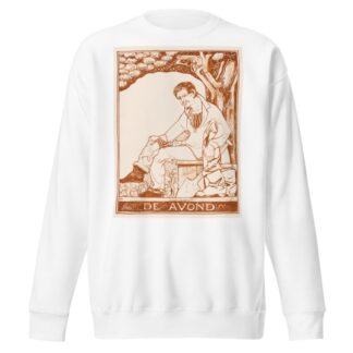 Man met schep zittend onder een boom by Jac Jongert Sweatshirt