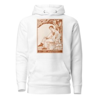 Man met schep zittend onder een boom by Jac Jongert Hoodie