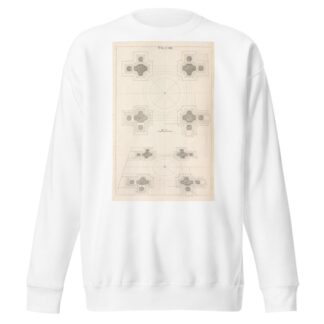 The plan of a square design. by Andrea Pozzo Sweatshirt