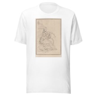 Seated woman holding a fan by Giuseppe Canale T-Shirt