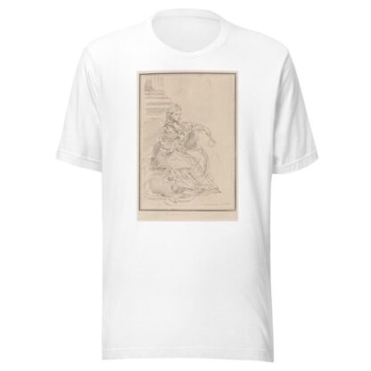 Seated woman holding a fan by Giuseppe Canale T-Shirt