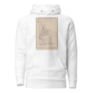 Seated woman holding a fan by Giuseppe Canale Hoodie