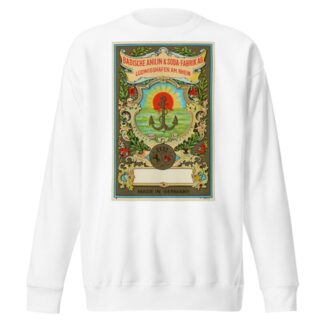 Badische Anilin & Soda-Fabrik dye label with anchor by Badische Anilin & Soda-Fabrik Sweatshirt
