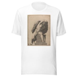Male Nude from Panel of ‘The Sacrifice of Noah’. by Adamo Scultori T-Shirt