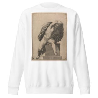 Male Nude from Panel of ‘The Sacrifice of Noah’. by Adamo Scultori Sweatshirt