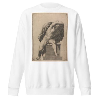 Male Nude from Panel of ‘The Sacrifice of Noah’. by Adamo Scultori Sweatshirt