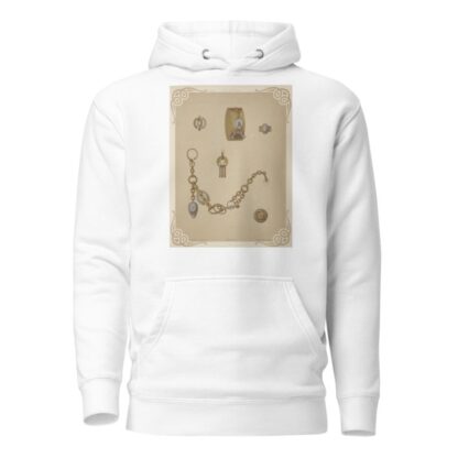Six Designs For Jewelry, Including Gold Bracelet With Design Of Lock And Two Keys. by Martin Gerlach Hoodie