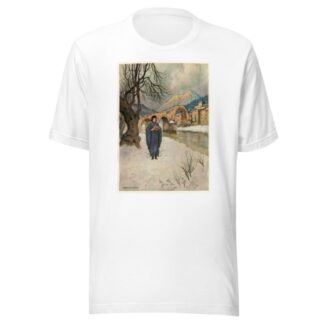 Lise, in the Snow, with the Casket by Warwick Goble T-Shirt