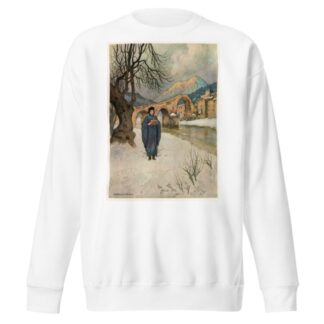 Lise, in the Snow, with the Casket by Warwick Goble Sweatshirt