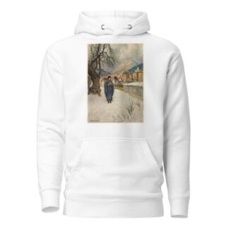 Lise, in the Snow, with the Casket by Warwick Goble Hoodie