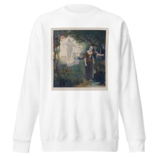 The vision of Joan of Arc by J. Norman Lynd Sweatshirt