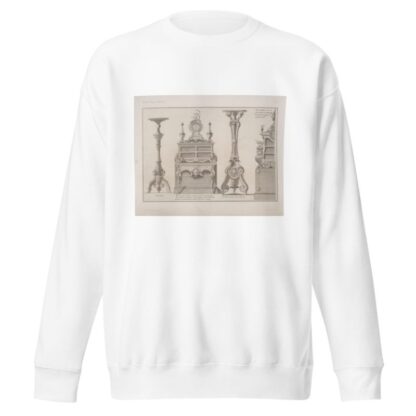 Gueridon; bureau de cabinet […]; torchere pour une galerie; serre papier veu de face […] by André-Charles Boulle Sweatshirt