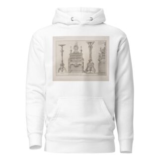 Gueridon; bureau de cabinet […]; torchere pour une galerie; serre papier veu de face […] by André-Charles Boulle Hoodie