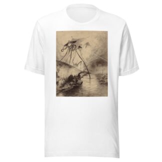 Martian Fighting Machine in the Thames Valley by Henrique Alvim Corrêa T-Shirt