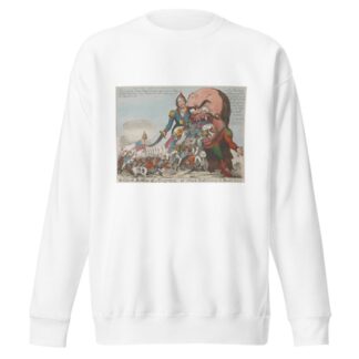 The Great Swallow All!!! Disgorging, or French Bullie too Hot for the Bears Stomach by John Cawse Sweatshirt