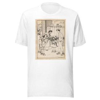 Meisje met hond op een straathoek by Nelly Spoor T-Shirt