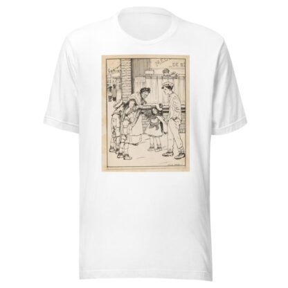 Meisje met hond op een straathoek by Nelly Spoor T-Shirt