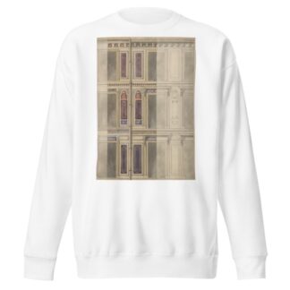Designs for three windowed storeys by Jules-Edmond-Charles Lachaise Sweatshirt
