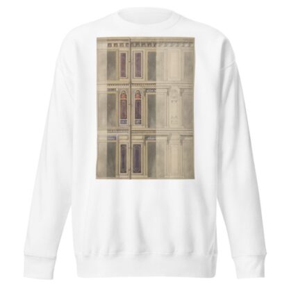 Designs for three windowed storeys by Jules-Edmond-Charles Lachaise Sweatshirt