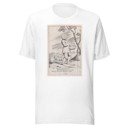 Plate 2; Bertoldo holding a tart in his hand and wearing a sieve on his head by Giuseppe Maria Crespi T-Shirt