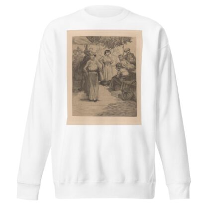 Mannen en vrouwen op een markt by Johannes Josephus Aarts Sweatshirt