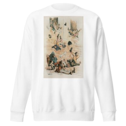 Throw ’em out! by Joseph Ferdinand Keppler Sweatshirt